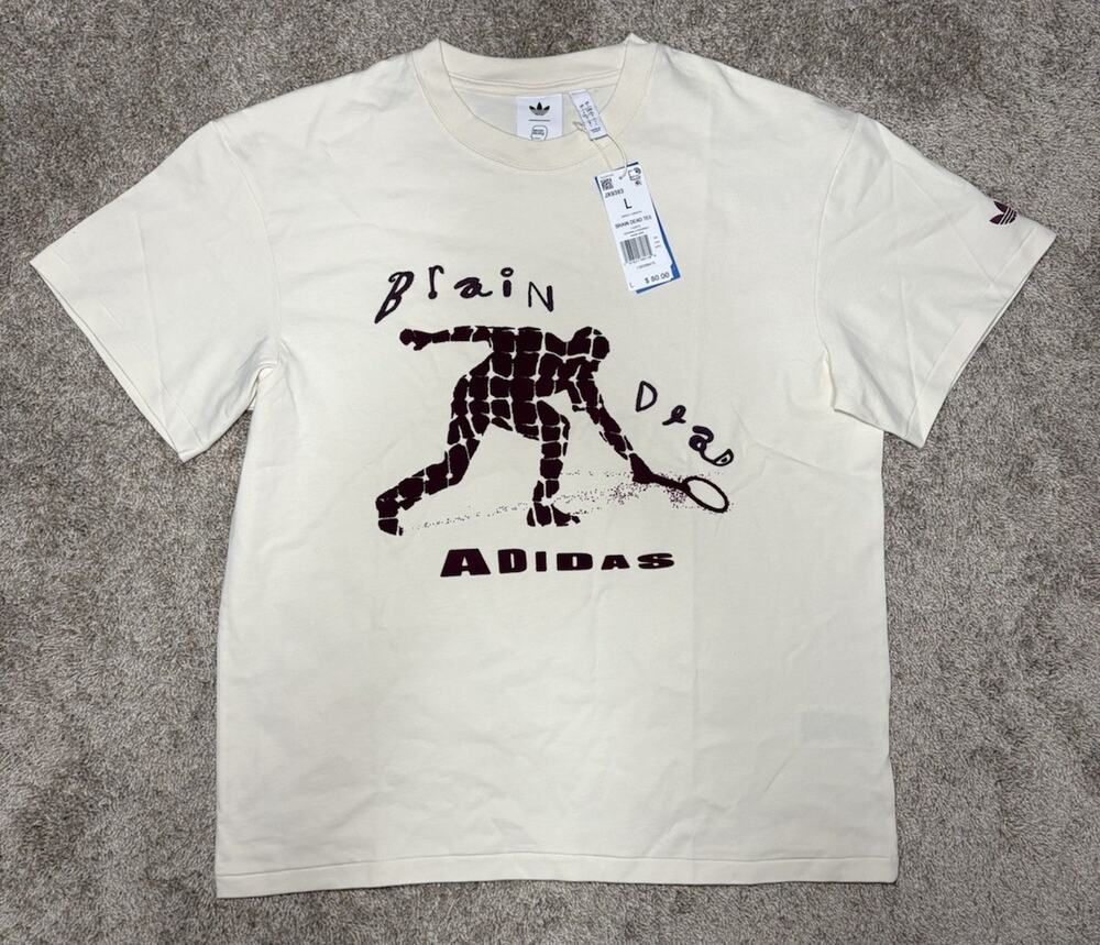 Adidas x Brain Dead Men's Tee Tennis JX9393 Men’s Size Large NWT